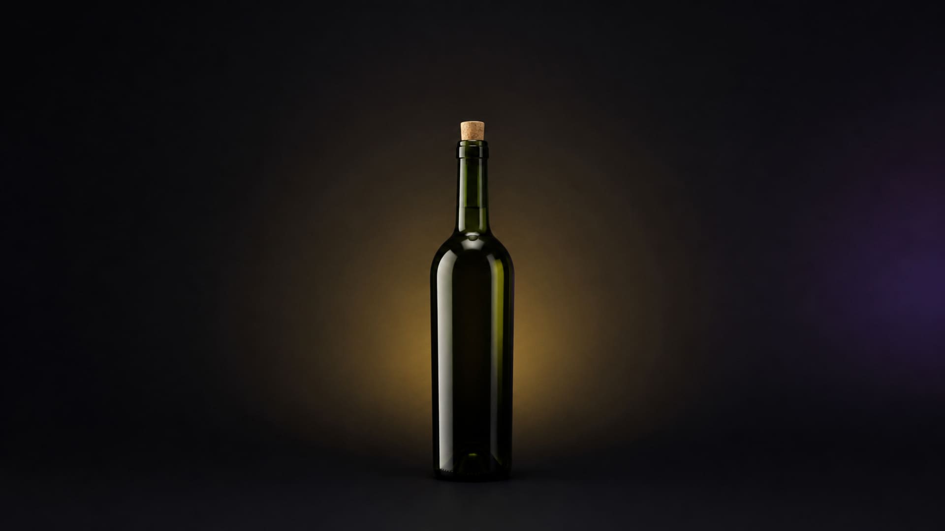 Full wine bottle