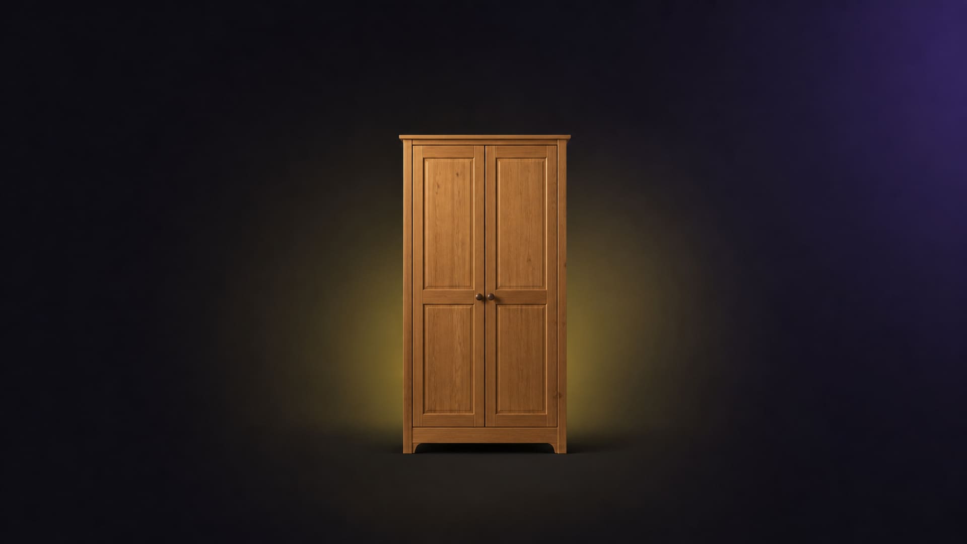 Two-door wardrobe